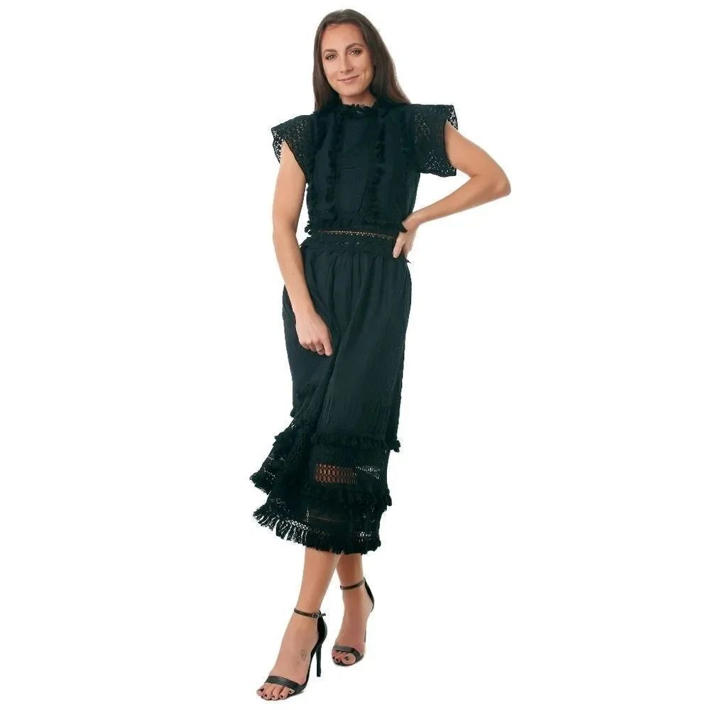 PLACE NATIONALE LE VALLONET Dress Black Eyelet